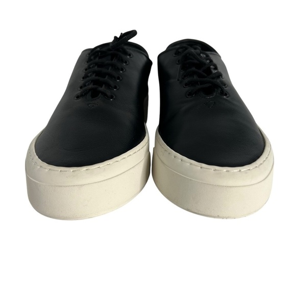 The Row Marie H Lace-Up Sneaker in Leather Black Size 38.5 - Picture 11 of 16